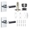 Sure-Loc Hardware Sure-Loc Hardware Levanto Privacy Rosette, Polished Chrome, Smooth Grip in Flat Black LV102 26 GRIP-SM FBL - alternate 3